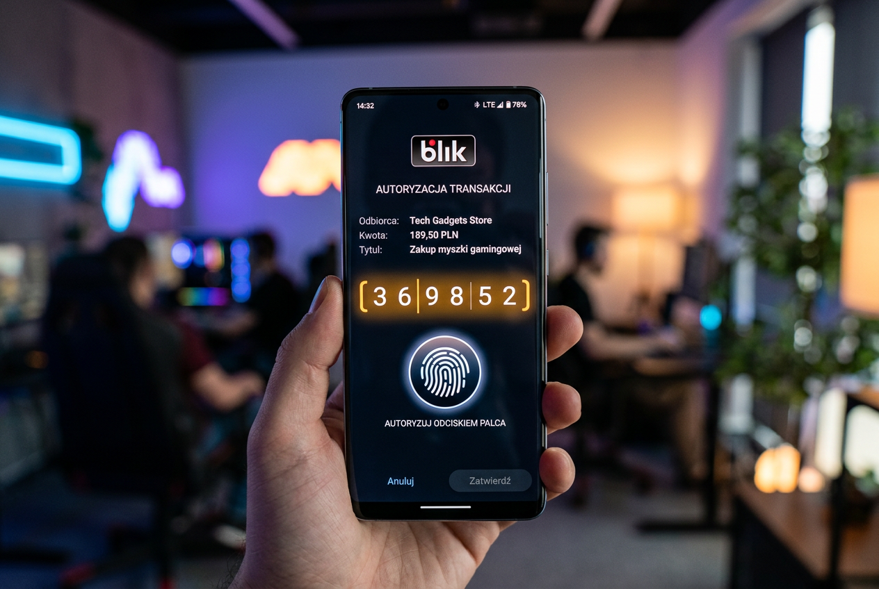 Secure mobile payment process using BLIK in a casino app